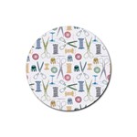 Pattern Seamless Texture Sewing Rubber Coaster (Round)