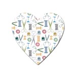 Pattern Seamless Texture Sewing Heart Magnet