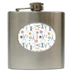 Pattern Seamless Texture Sewing Hip Flask (6 oz)