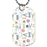 Pattern Seamless Texture Sewing Dog Tag (Two Sides)