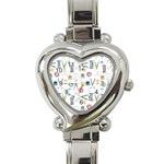 Pattern Seamless Texture Sewing Heart Italian Charm Watch