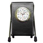 Pattern Seamless Texture Sewing Pen Holder Desk Clock