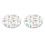 Pattern Seamless Texture Sewing Cufflinks (Oval)