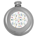 Pattern Seamless Texture Sewing Round Hip Flask (5 oz)