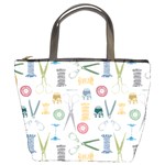 Pattern Seamless Texture Sewing Bucket Bag