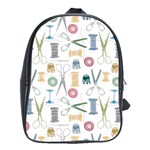 Pattern Seamless Texture Sewing School Bag (Large)