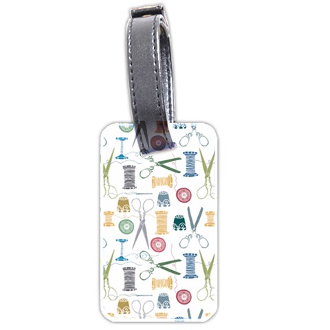 Pattern Seamless Texture Sewing Luggage Tag (two sides) from ArtsNow.com Front