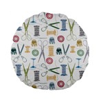 Pattern Seamless Texture Sewing Standard 15  Premium Round Cushions