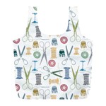 Pattern Seamless Texture Sewing Full Print Recycle Bag (L)