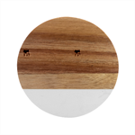 Pattern Seamless Texture Sewing Marble Wood Coaster (Round)