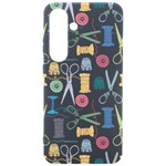 Pattern Seamless Texture Sewing Samsung Galaxy S24 6.2 Inch Black TPU UV Case