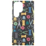 Pattern Seamless Texture Sewing Samsung Galaxy S24 Ultra 6.9 Inch Black TPU UV Case