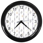 Dreidel Candles Spinning Top Wall Clock (Black)