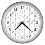 Dreidel Candles Spinning Top Wall Clock (Silver)