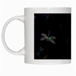 Background Pattern Dragonfly White Mug