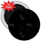 Background Pattern Dragonfly 3  Magnets (10 pack) 