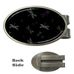 Background Pattern Dragonfly Money Clips (Oval) 