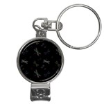 Background Pattern Dragonfly Nail Clippers Key Chain