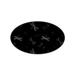 Background Pattern Dragonfly Sticker (Oval)