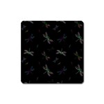 Background Pattern Dragonfly Square Magnet