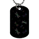 Background Pattern Dragonfly Dog Tag (One Side)