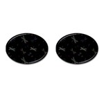 Background Pattern Dragonfly Cufflinks (Oval)