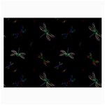 Background Pattern Dragonfly Large Glasses Cloth