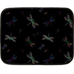 Background Pattern Dragonfly Fleece Blanket (Mini)