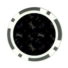 Background Pattern Dragonfly Poker Chip Card Guard (10 pack) from ArtsNow.com Back