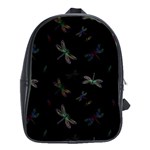 Background Pattern Dragonfly School Bag (Large)