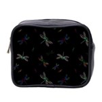 Background Pattern Dragonfly Mini Toiletries Bag (Two Sides)