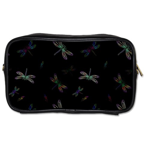 Background Pattern Dragonfly Toiletries Bag (Two Sides) from ArtsNow.com Front