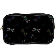 Background Pattern Dragonfly Toiletries Bag (Two Sides) from ArtsNow.com Back