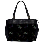 Background Pattern Dragonfly Oversize Office Handbag (2 Sides)