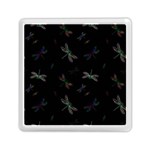 Background Pattern Dragonfly Memory Card Reader (Square)