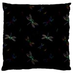 Background Pattern Dragonfly Large Cushion Case (Two Sides)