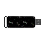 Background Pattern Dragonfly Portable USB Flash (One Side)