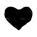 Background Pattern Dragonfly Standard 16  Premium Heart Shape Cushions