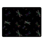 Background Pattern Dragonfly Two Sides Fleece Blanket (Small)