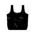 Background Pattern Dragonfly Full Print Recycle Bag (S)