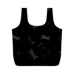 Background Pattern Dragonfly Full Print Recycle Bag (M)