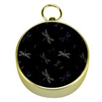 Background Pattern Dragonfly Gold Compasses