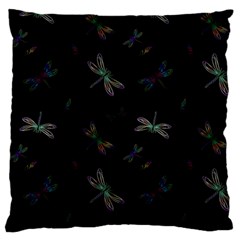 Background Pattern Dragonfly Large Premium Plush Fleece Cushion Case (Two Sides) from ArtsNow.com Back