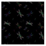 Background Pattern Dragonfly Square Satin Scarf (36  x 36 )