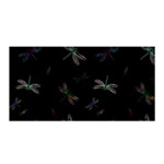 Background Pattern Dragonfly Satin Wrap 35  x 70 