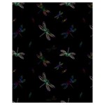 Background Pattern Dragonfly Drawstring Bag (Small)