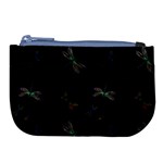 Background Pattern Dragonfly Large Coin Purse