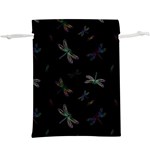 Background Pattern Dragonfly Lightweight Drawstring Pouch (XL)