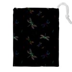 Background Pattern Dragonfly Drawstring Pouch (4XL)