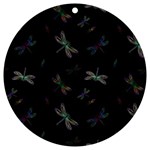 Background Pattern Dragonfly UV Print Acrylic Ornament Round